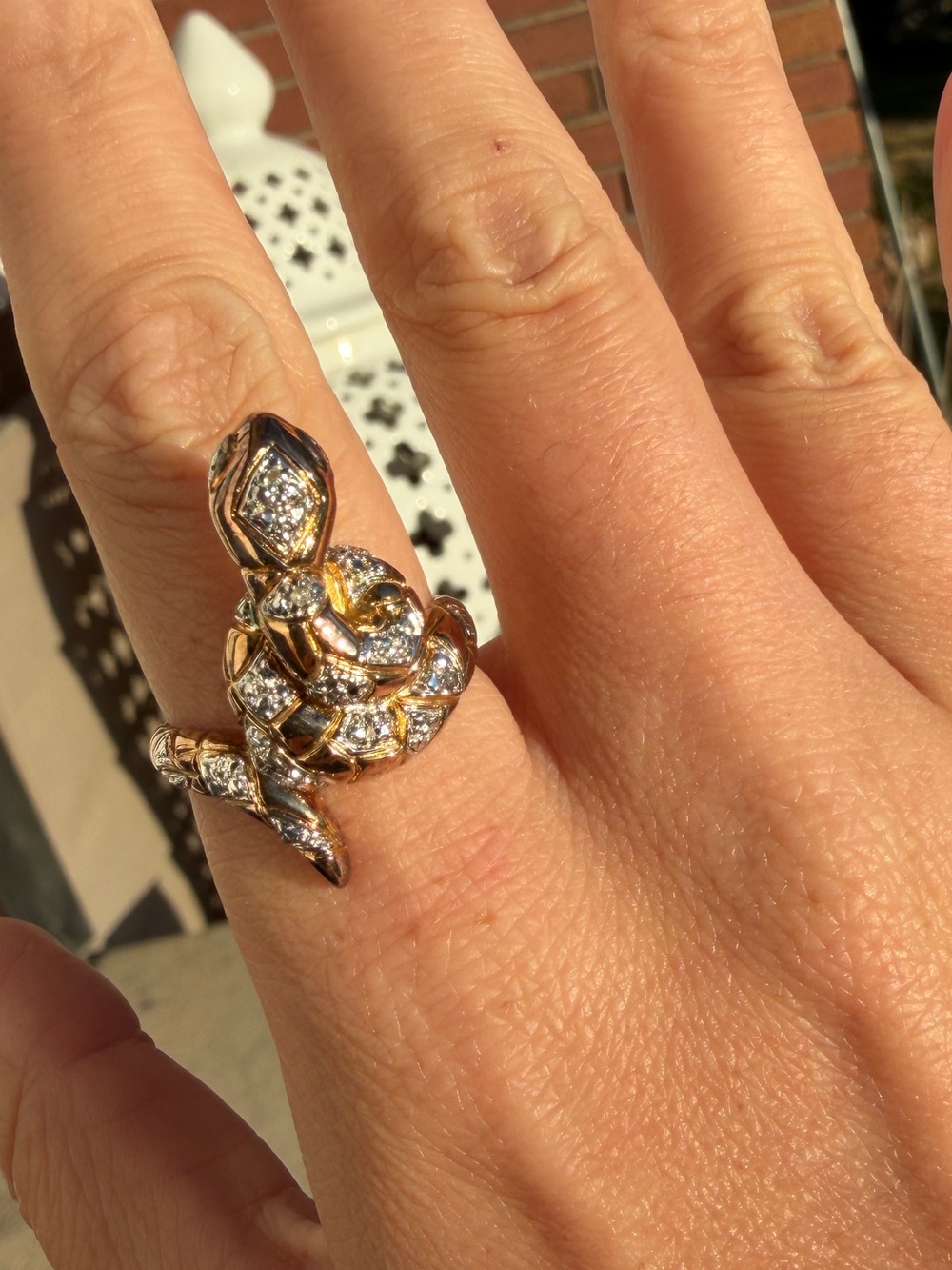 Gold Snake Statement Ring